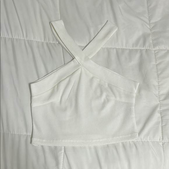 Other - Elegant White Cross-Back Top